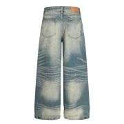 Vintage Whisker Pleat Baggy Jeans