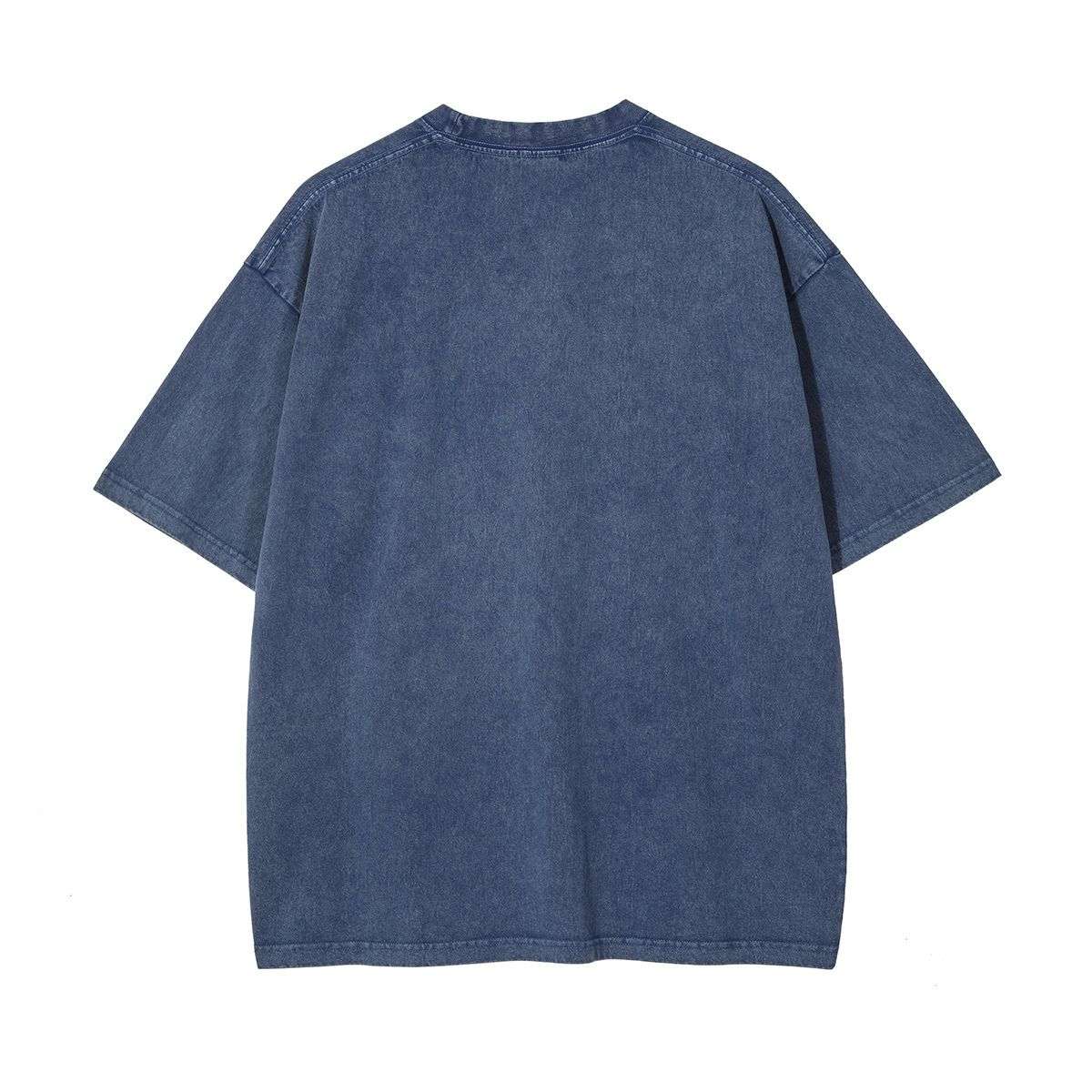 Vintage Snow Washed Oversized Cotton Crew Neck T-Shirt