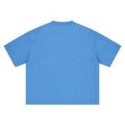 Solid Color Cotton Boxy Fit Crew Neck Short Sleeve Tee