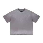 Monkey Wash Gradient Boxy Raw Hem Short Sleeve Tee