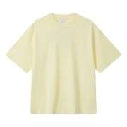 Cotton Breathable Split Hem Crew Neck Casual Short Sleeve Tee