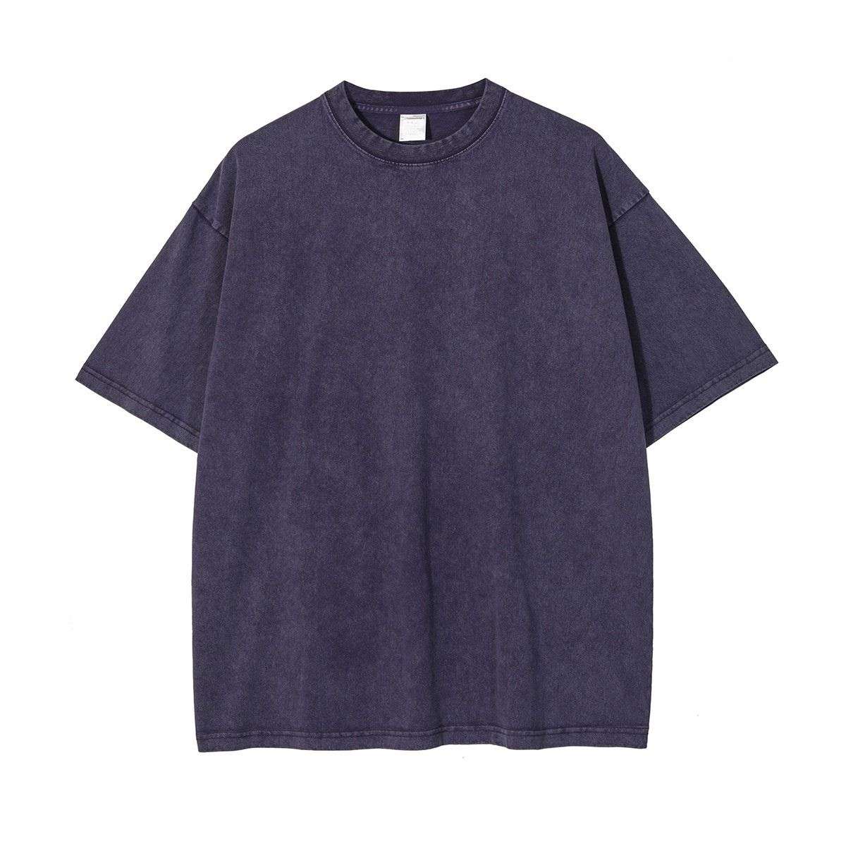 Vintage Snow Washed Oversized Cotton Crew Neck T-Shirt