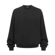 Black brushed warm sweatshirt