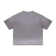 Monkey Wash Gradient Boxy Raw Hem Short Sleeve Tee