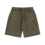 Heavyweight Wax-Washed Loose Elastic Waist Streetwear Shorts
