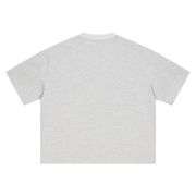 Solid Color Cotton Boxy Fit Crew Neck Short Sleeve Tee