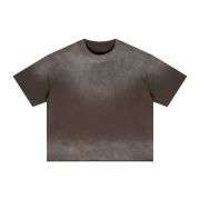 Monkey Wash Gradient Boxy Raw Hem Short Sleeve Tee