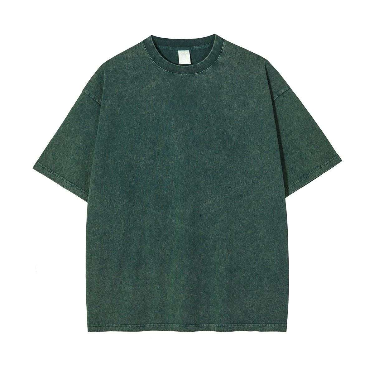 Vintage Snow Washed Oversized Cotton Crew Neck T-Shirt