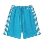 Men’s Vintage Washed Side Stripe Loose Casual Sports Shorts