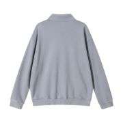 Light grey oversized half zip sweatshirt