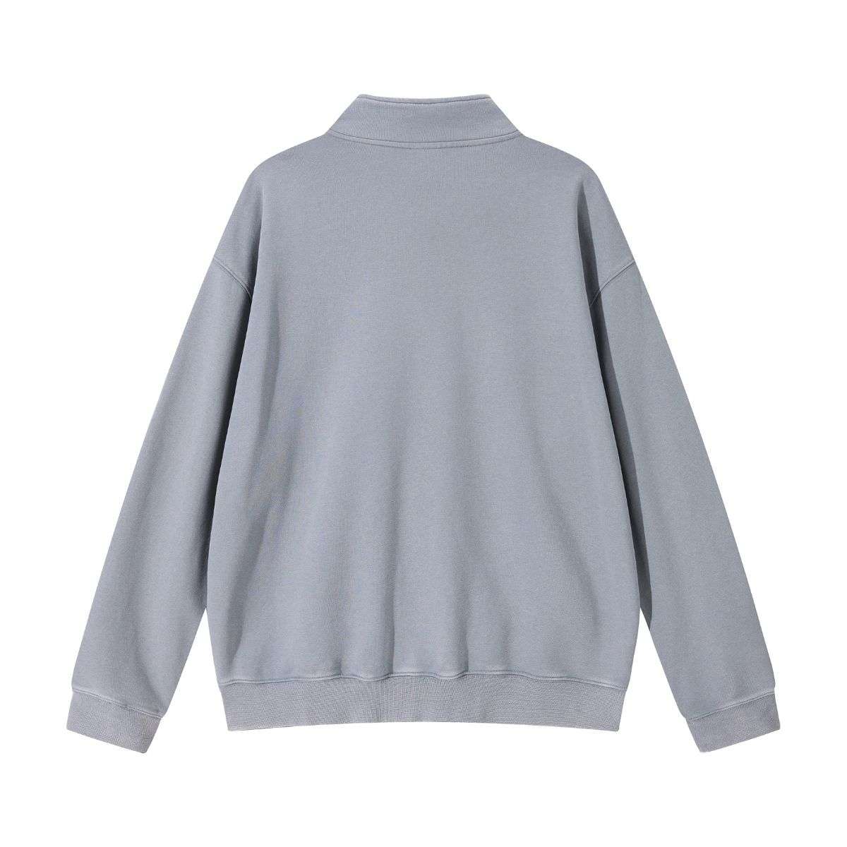 Light grey oversized half zip sweatshirt