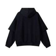 Washed black oversized hoodie