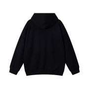 Washed black streetwear hoodie