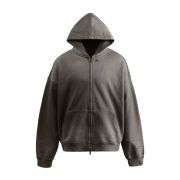 Brown distressed streetwear hoodie