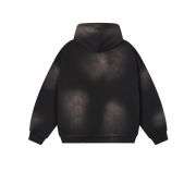 Black bleached oversized hoodie