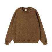 Brown oversized washed sweatshirt