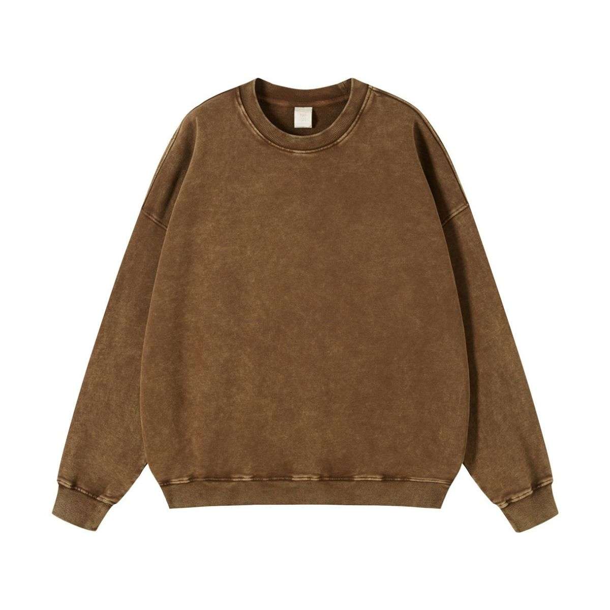 Brown oversized washed sweatshirt