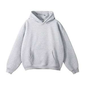 Grey oversized fleece hoodie