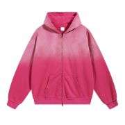 Pink faded washed fleece hoodie
