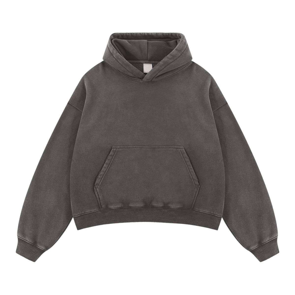 Grey snow washed streetwear hoodie
