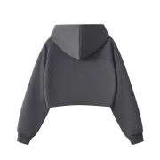 grey cropped hoodie