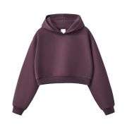 Burgundy sporty boxy hoodie