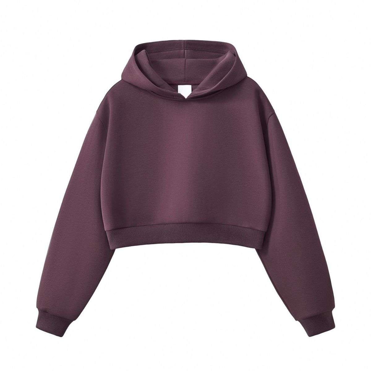 Burgundy sporty boxy hoodie
