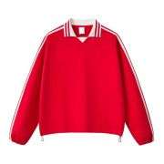 Red collegiate style sweatshirt