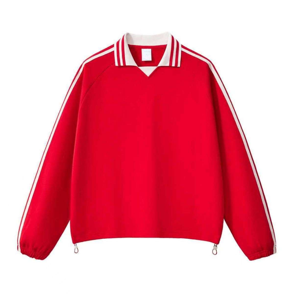 Red collegiate style sweatshirt
