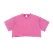 Vintage Washed Cropped Short Sleeve Cotton T-Shirt