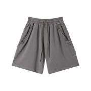 Vintage Washed Raw Seam Loose Fit Heavyweight Casual Streetwear Shorts
