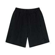 Vintage Washed Wax-Dyed Ripped Raw Edge Loose Streetwear Shorts