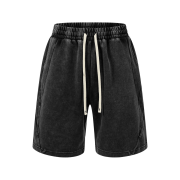 Vintage Snow Washed Cotton Loose Casual Shorts