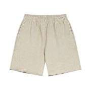 Heavyweight Wax-Washed Loose Elastic Waist Streetwear Shorts