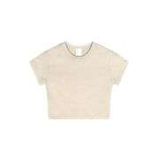High-Stretch Slim-Fit Crew Neck Crop Tee