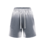 Soft Cotton Loose Fit Spray-Painted Gradient Casual Streetwear Shorts