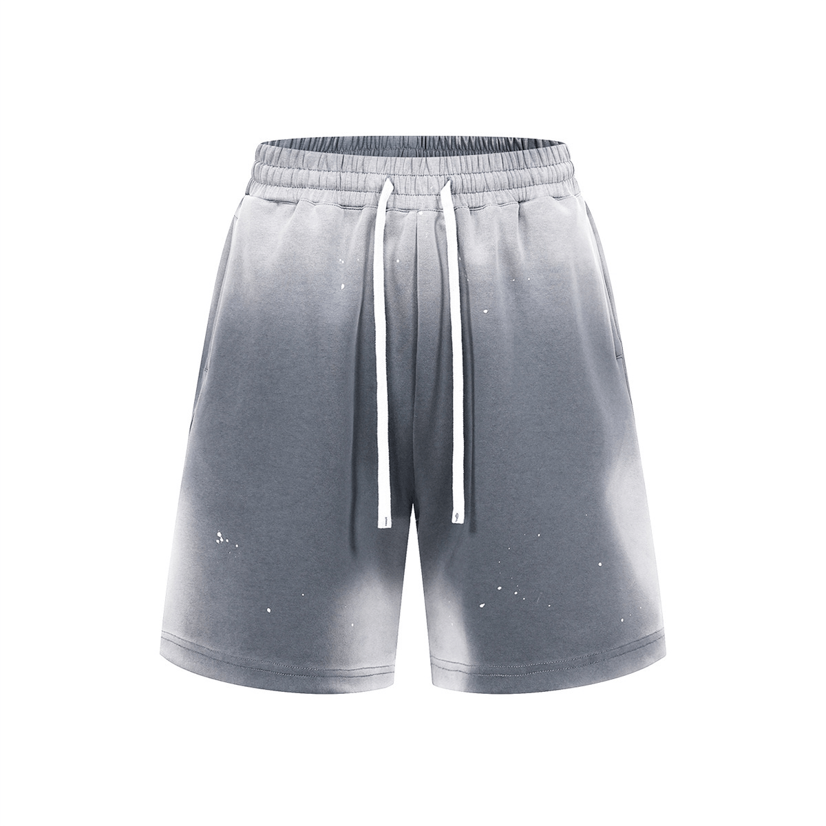 Soft Cotton Loose Fit Spray-Painted Gradient Casual Streetwear Shorts