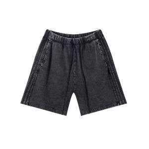 Heavyweight Cotton Washed Drawstring Loose Straight-Leg Streetwear Shorts