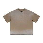 Monkey Wash Gradient Boxy Raw Hem Short Sleeve Tee