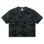 Retro Camouflage Burnout Washed Boxy Fit Cotton Casual Tee