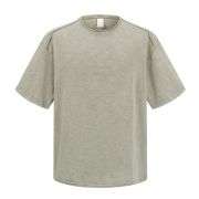 Retro Snow Washed Rolled Hem Cotton T-Shirt