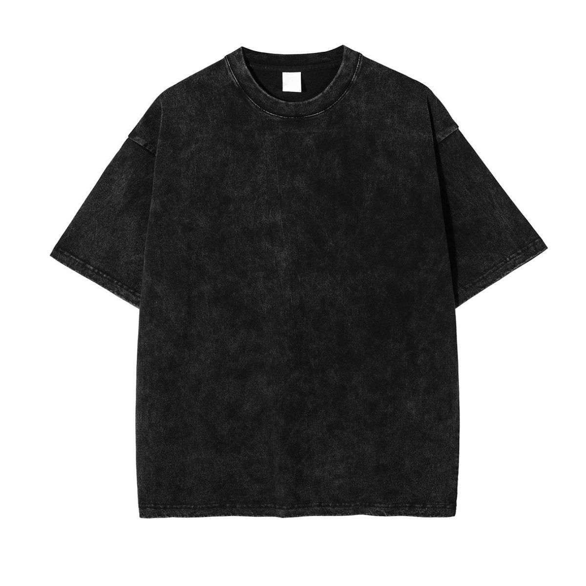 Vintage Snow Washed Oversized Cotton Crew Neck T-Shirt