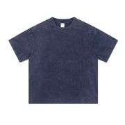 Vintage Washed Cotton Crew Neck Short Sleeve T-Shirt