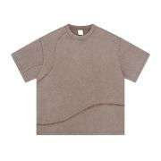 Vintage Washed Cotton Crew Neck Short Sleeve T-Shirt