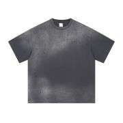 Vintage Washed Cotton Crew Neck Oversized T-Shirt