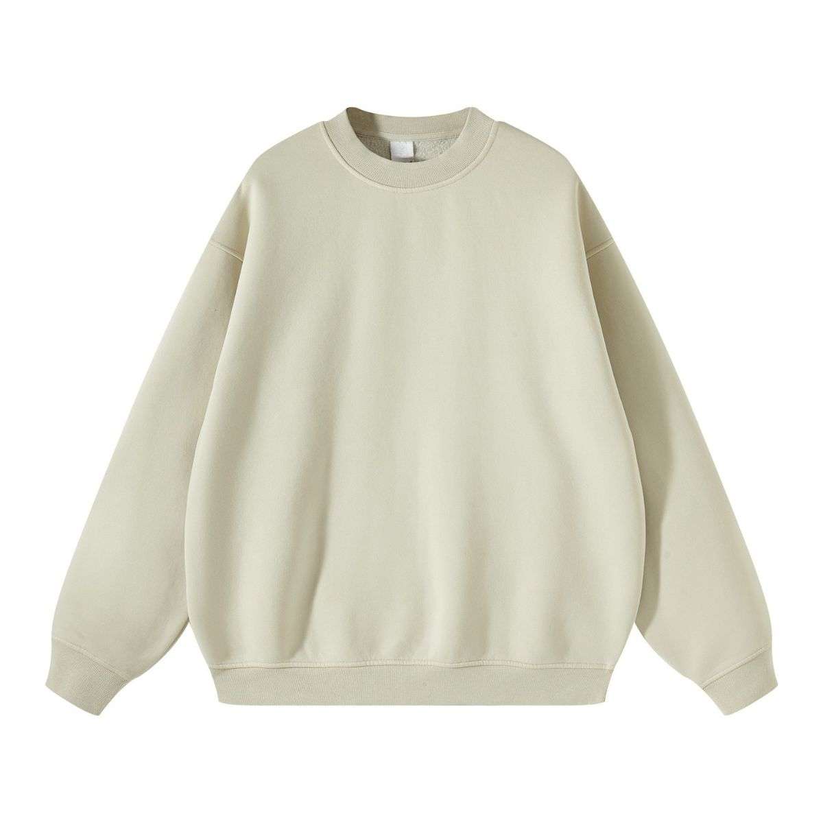 Vintage washed mock neck sweatshirt with oversized fleece fit