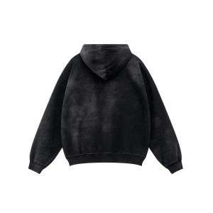 Vintage washed pullover hoodie with oversized streetwear fit