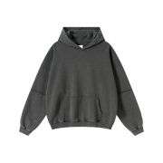 Vintage washed layered hoodie with dropped shoulder fit
