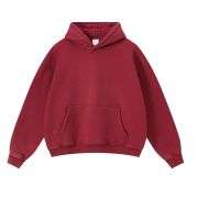 Red vintage washed boxy hoodie