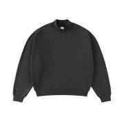 Charcoal oversized mock neck sweatshirt